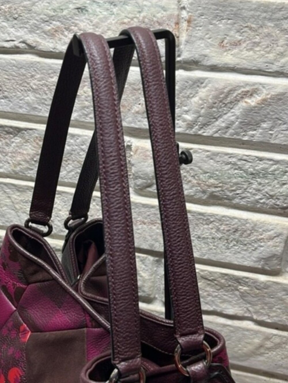 Coach 36519 Patchwork Rogue Tote / Shoulder Bag - Purple Multi Suede & Leather - Picture 3 of 15